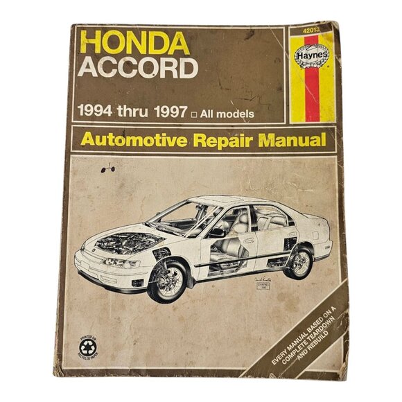 Haynes Other - Haynes Honda Accord 1994 Thru 1997 Automotive Repair Manual 42013 Service Book